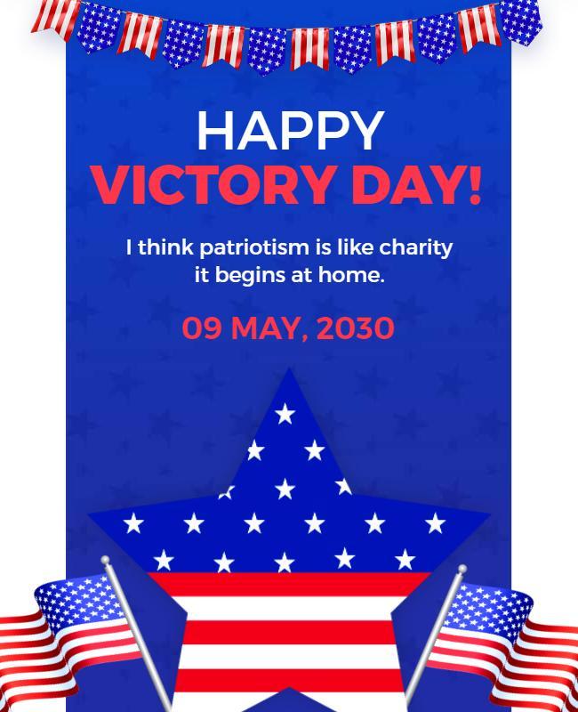 American Victory Day Celebration Flyer Template