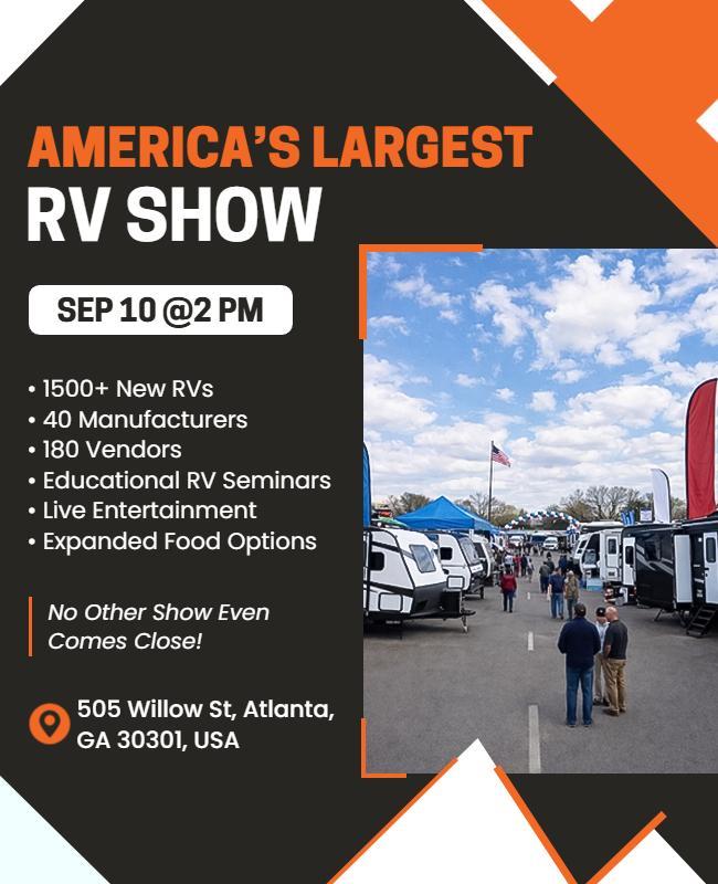 America's Largest RV Show Event Poster Template