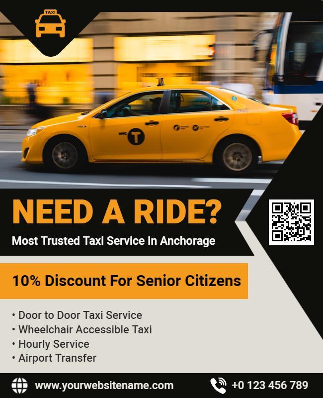 Anchorage Taxi Service Promotion Flyer Template