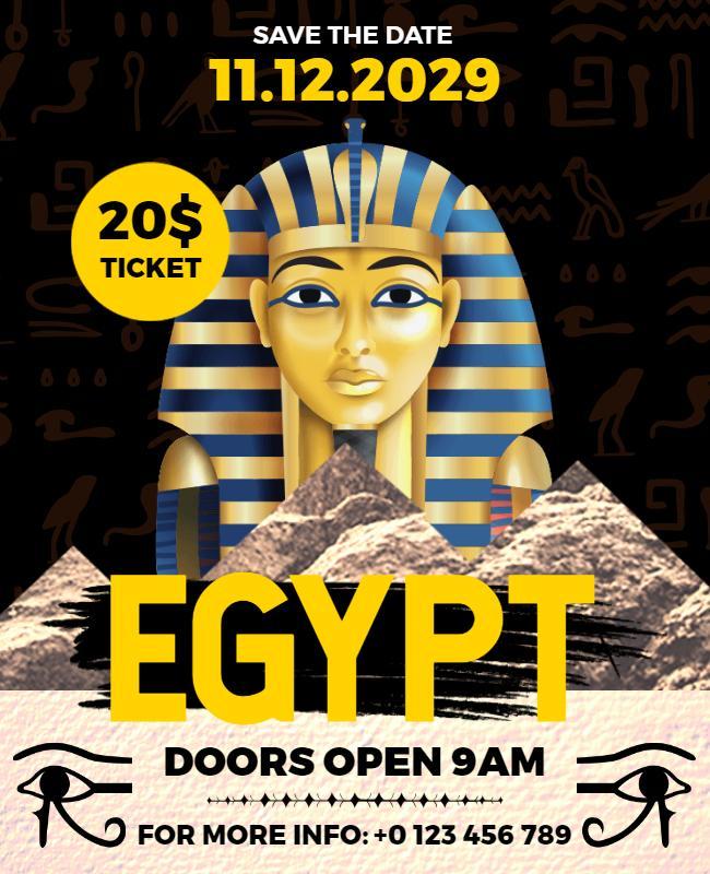 Ancient Egypt Cultural Event Flyer Template