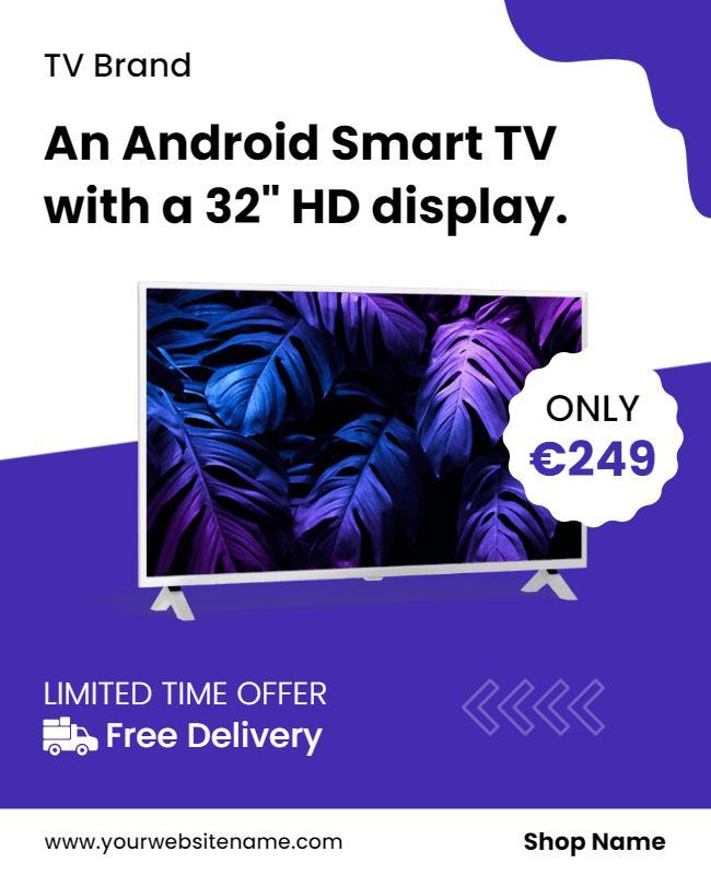 Android Smart Tv Promotion Flyer Template