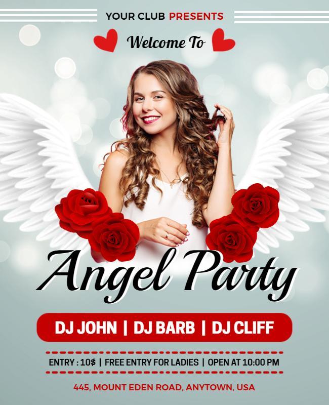 Angel Theme Dj Night Party Flyer Template