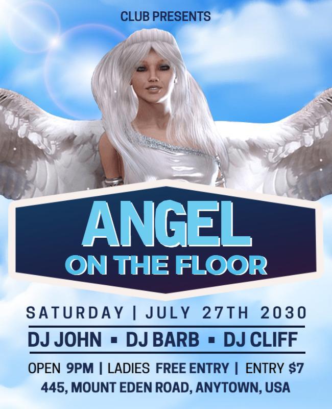 Angel Themed Club Event Flyer Template