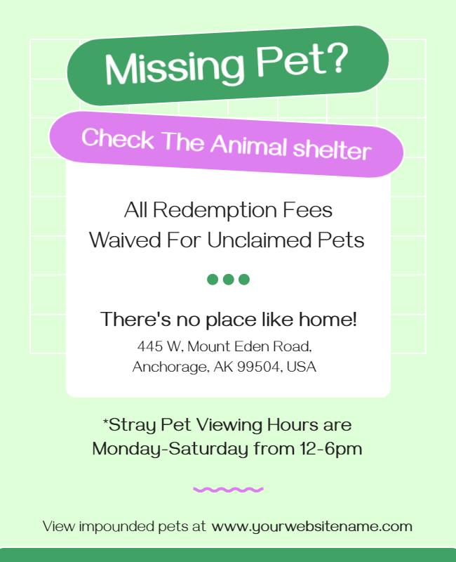 Animal Shelter Pet Redemption Flyer Template