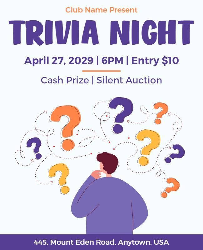 Animation Trivia Night Flyer Template