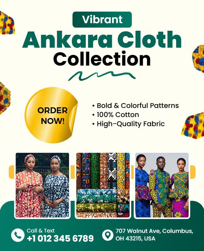 Ankara Cloth Collection Promotional Flyer Template