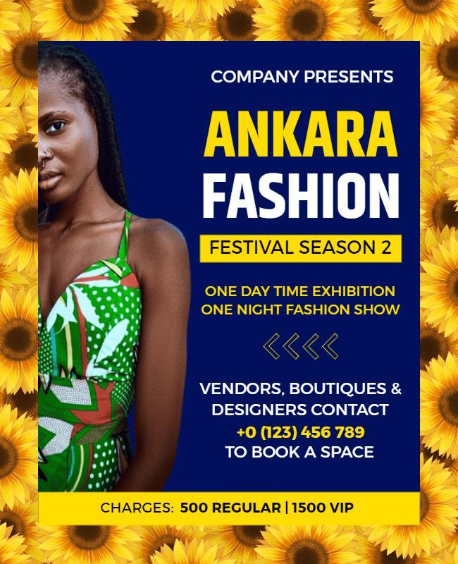 Ankara Fashion Festival Exhibition Flyer Template