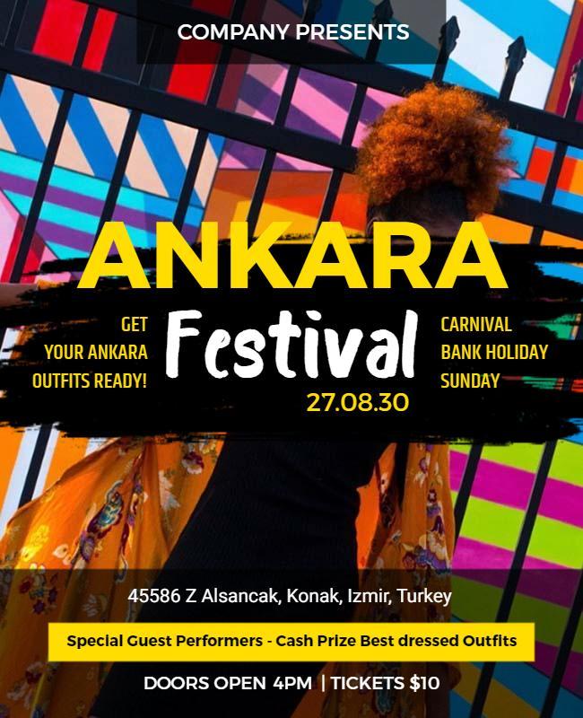 Ankara Festival Carnival Flyer Template