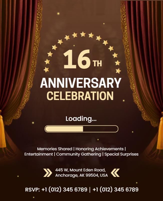 Anniversary Celebration Community Gathering Flyer Template