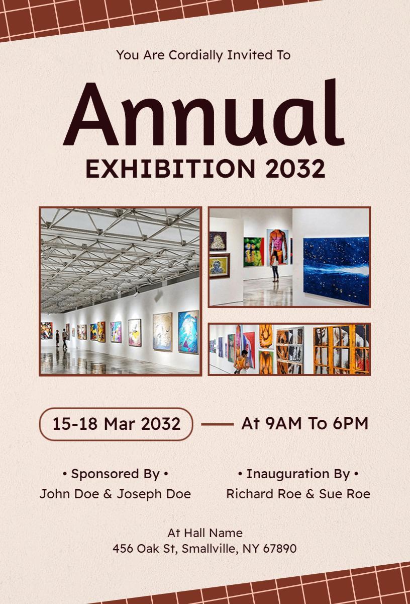 Annual Art Showcase Exhibition Celebration Invitation Template