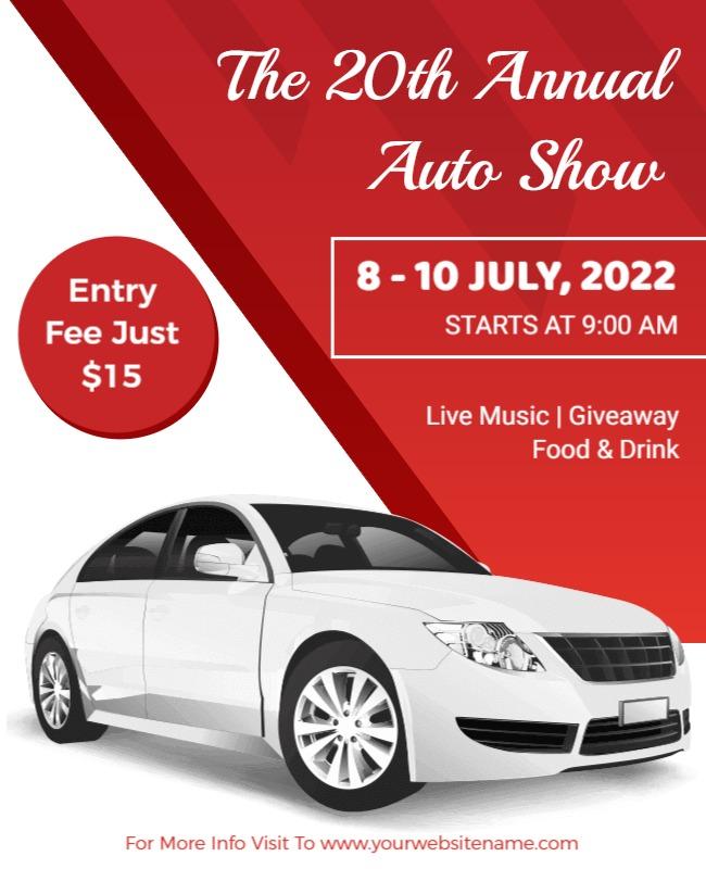 Annual Auto Show Event Flyer Template