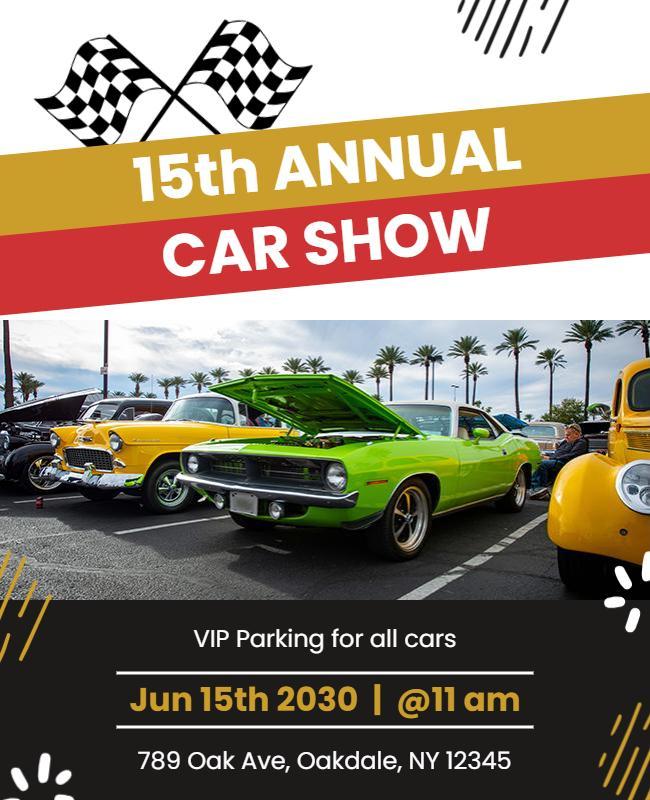 Annual Automotive Car Show Event Flyer Template