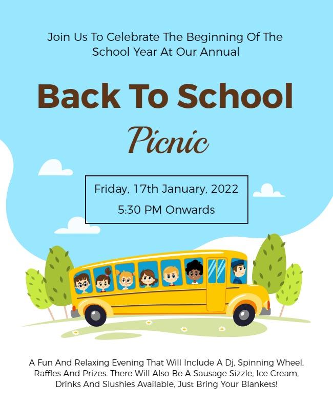 Annual Back to School Picnic Flyer Template