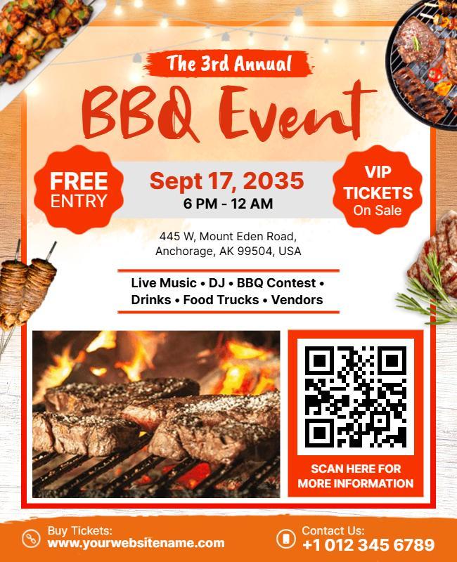 Annual Barbecue Event Flyer Template