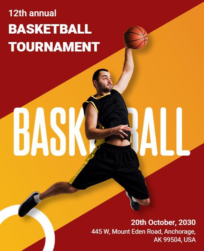 Annual Basketball Tournament Event Flyer Template