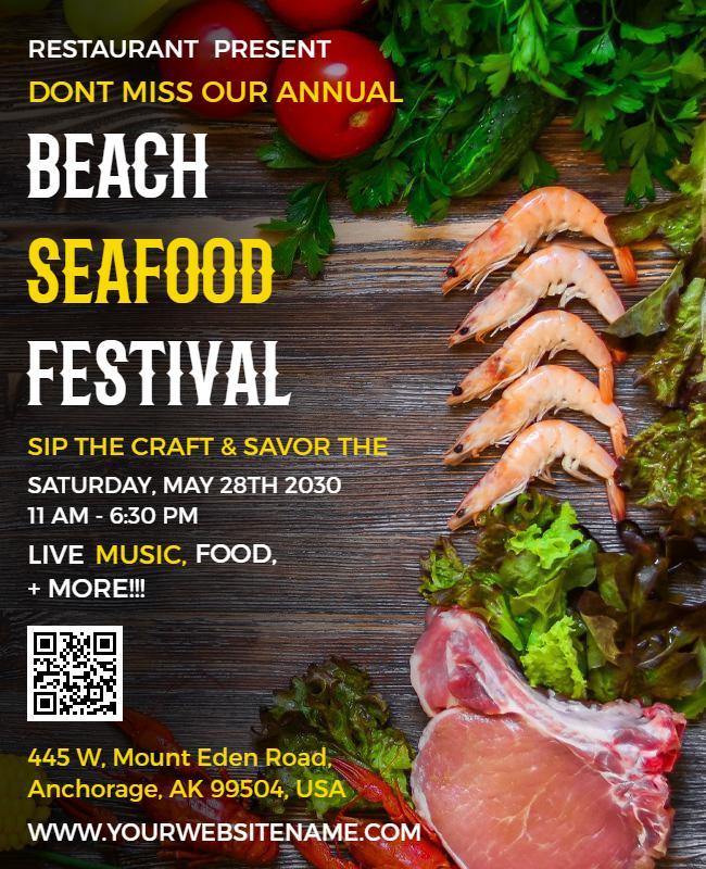 Annual Beach Seafood Festival Flyer Template