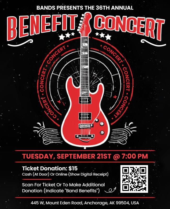 Annual Benefit Concert Event Flyer Template