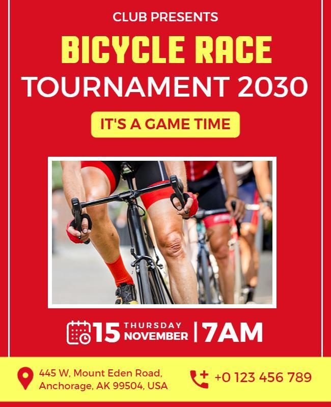 Annual Bicycle Race Tournament Flyer Template