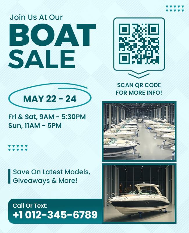 Annual Boat Sale Event Flyer Template