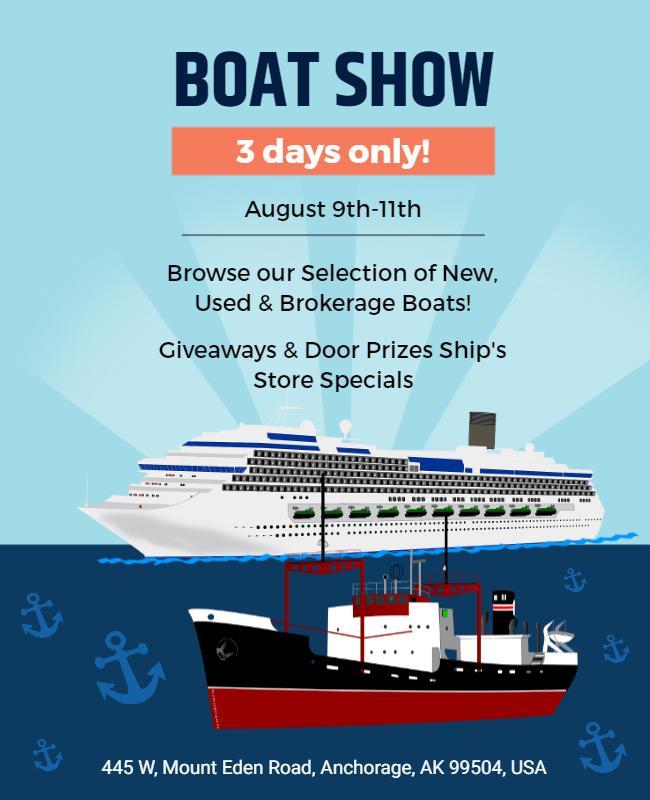 Annual Boat Show Event Flyer Template