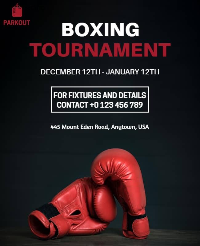 Annual Boxing Tournament Event Flyer Template