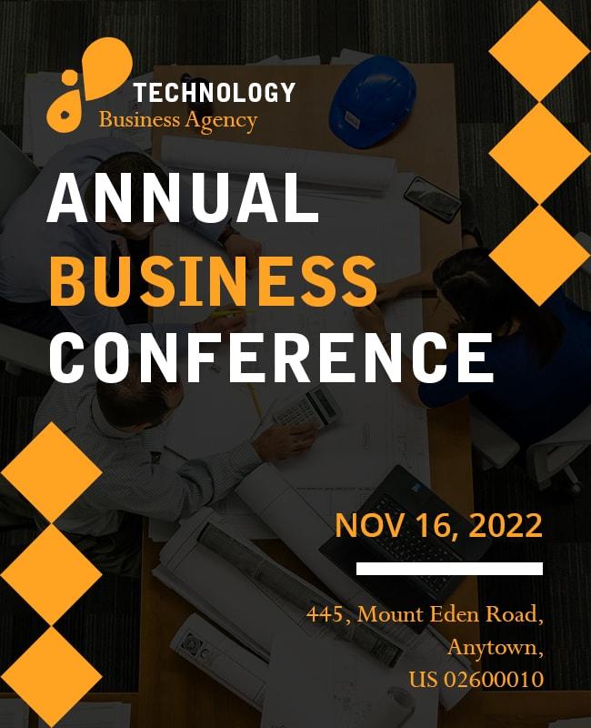 Modern Technology Business Conference Networking Flyer Template