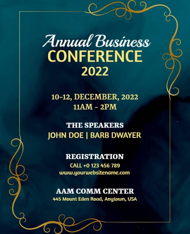 Annual Business Conference Event Flyer Template