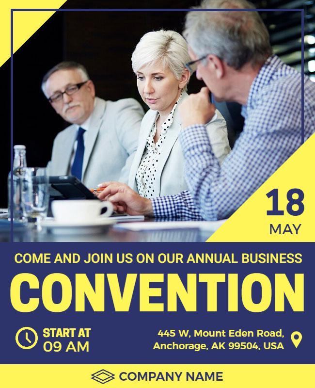 Annual Business Convention Invitation Flyer Template