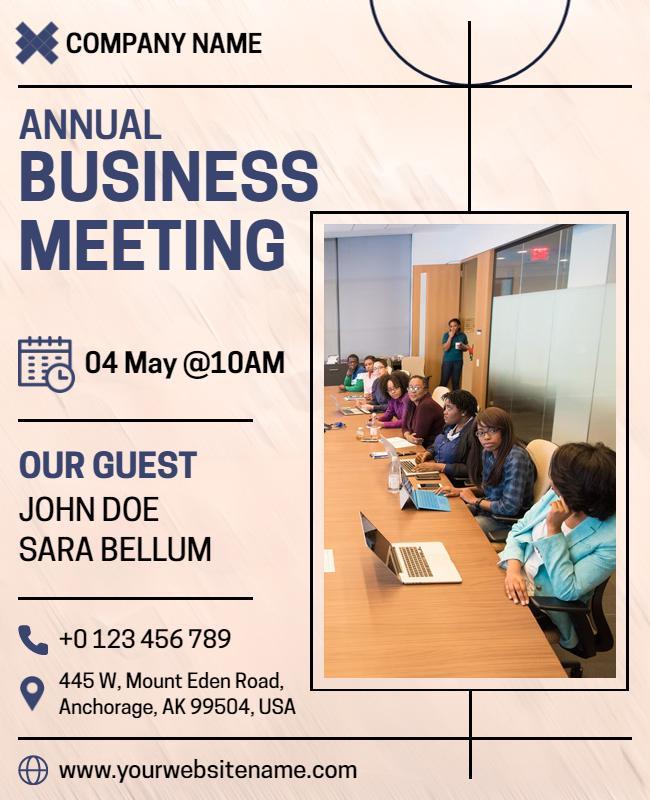 Annual Business Meeting with Guest Speaker Flyer Template