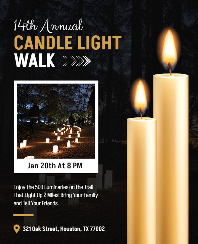 Annual Candlelight Walk Event Flyer Template