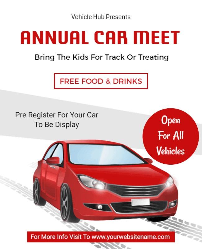 Annual Car Meet Family Event Flyer Template