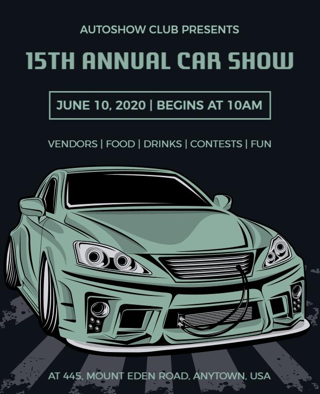 Annual Car Show Event Flyer Template