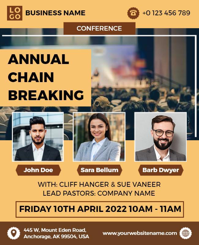 Annual Chain Breaking Conference Flyer Template