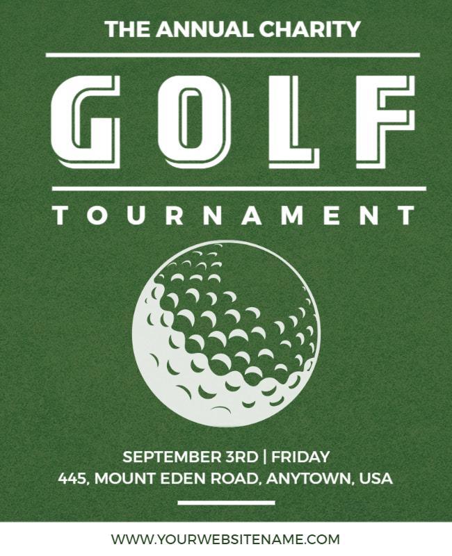 Annual Charity Golf Tournament Flyer Template