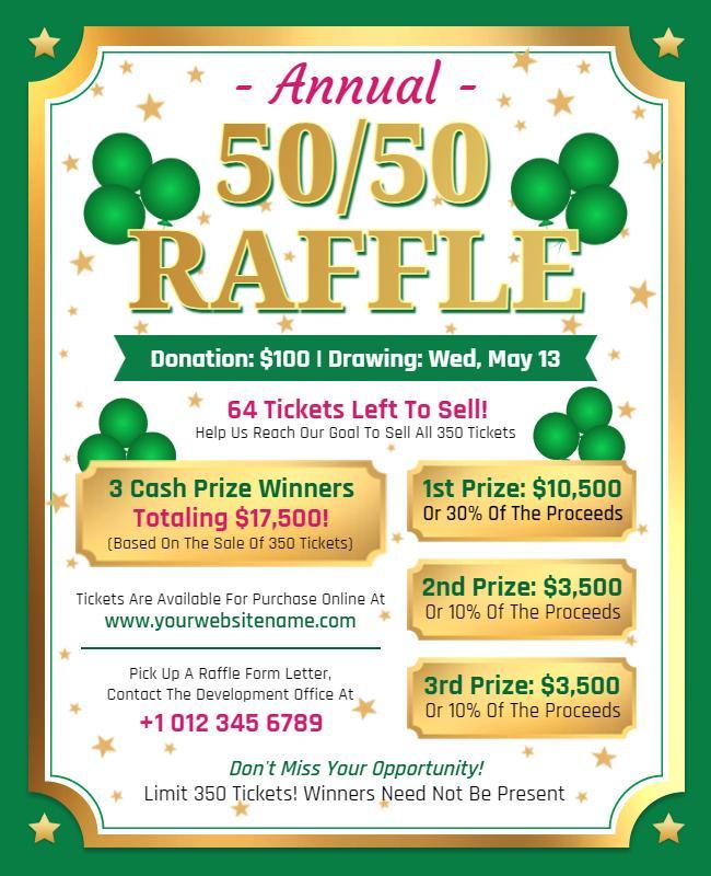 Annual Charity Raffle Event Flyer Template