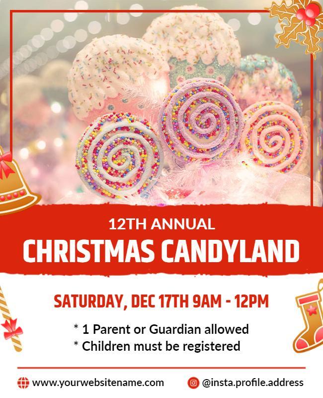 Annual Christmas Candyland Event Flyer Template