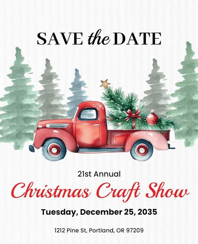 Annual Christmas Craft Show Event Flyer Template