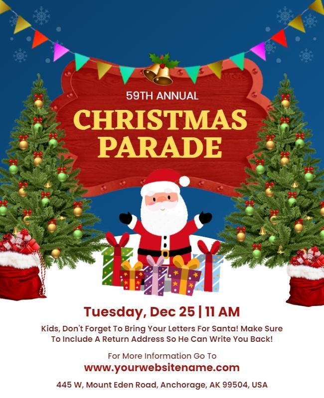 Annual Christmas Parade Celebration Flyer Template