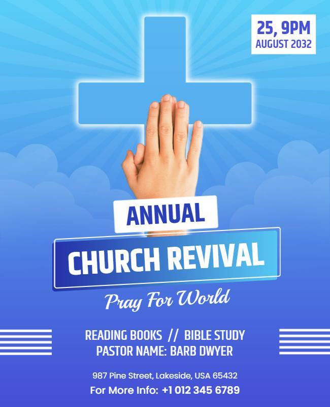 Annual Church Revival Event Flyer Template