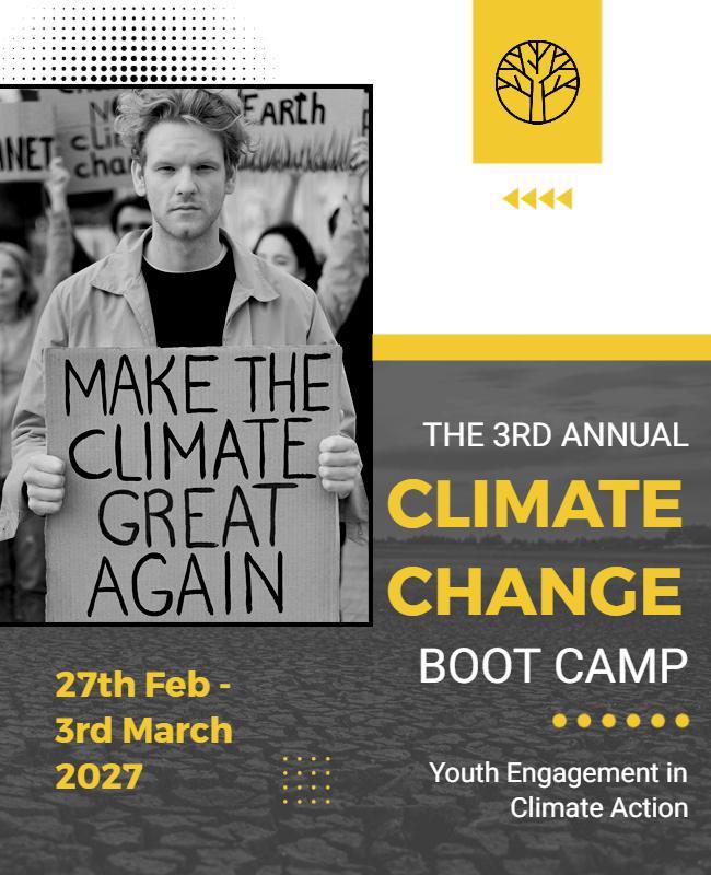 Annual Climate Change Boot Camp Flyer Template