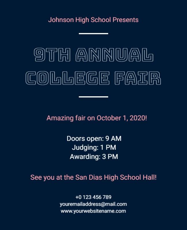 Annual College Fair Event Flyer Template