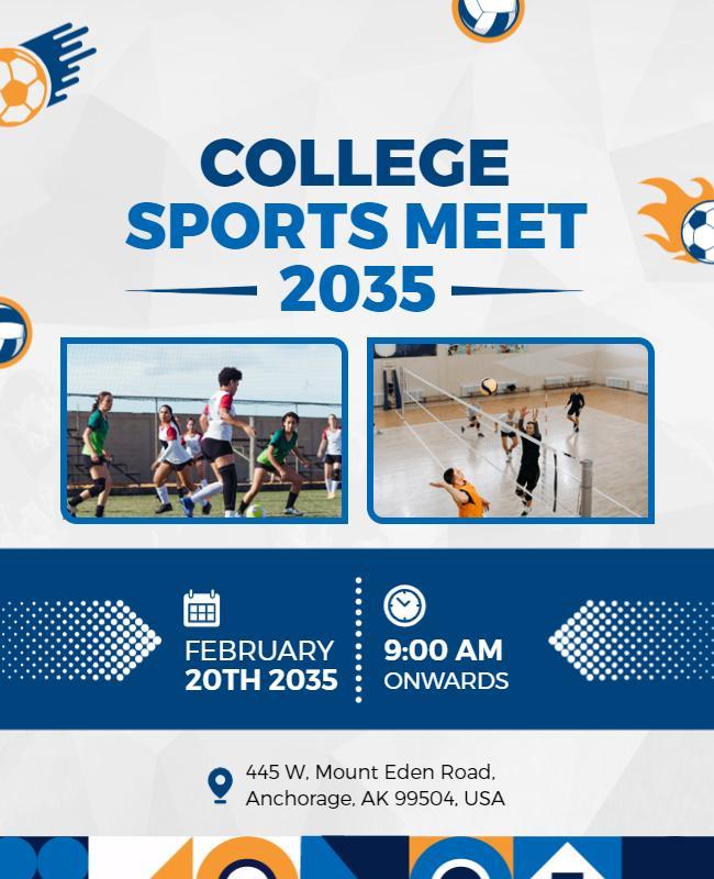 Annual College Sports Competition Flyer Template