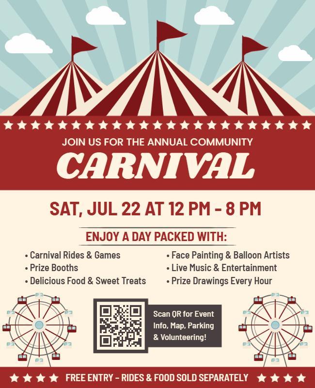 Annual Community Carnival Event Flyer Template