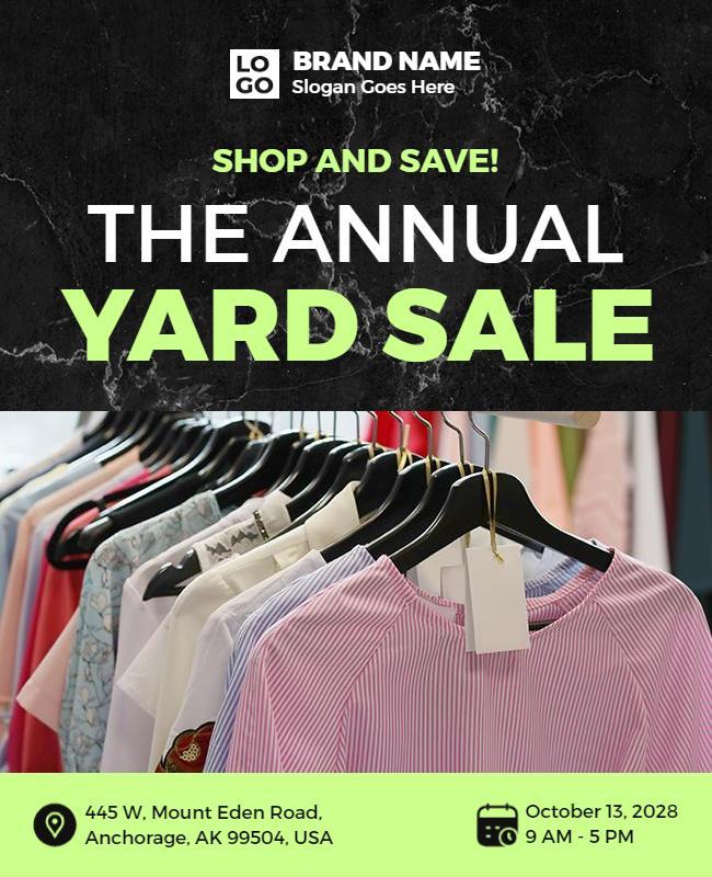 Annual Community Yard Sale Event Flyer Template