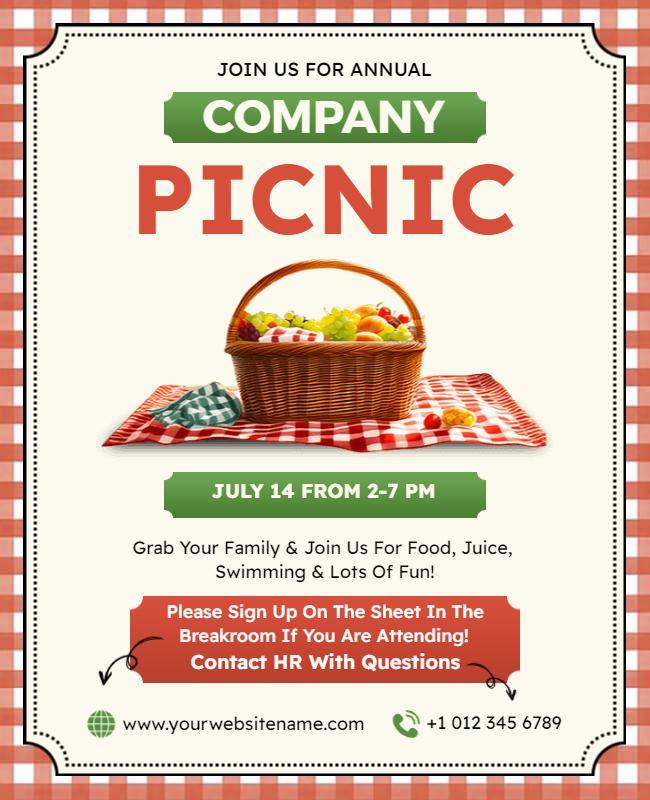 Annual Company Picnic Event Flyer Template