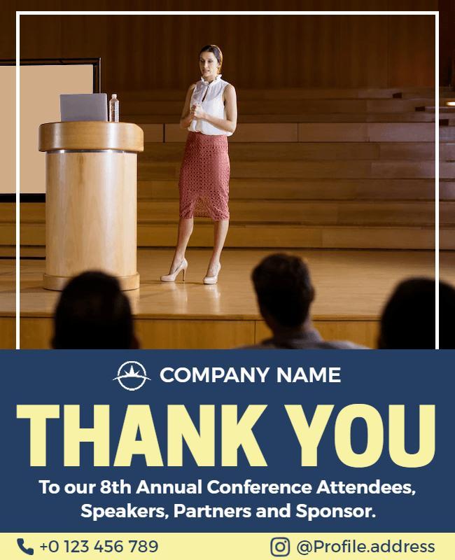 Annual Conference Thank You Event Flyer Template