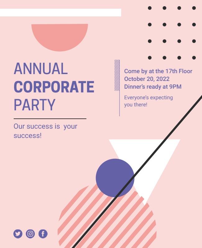 Annual Corporate Celebration Event Flyer Template