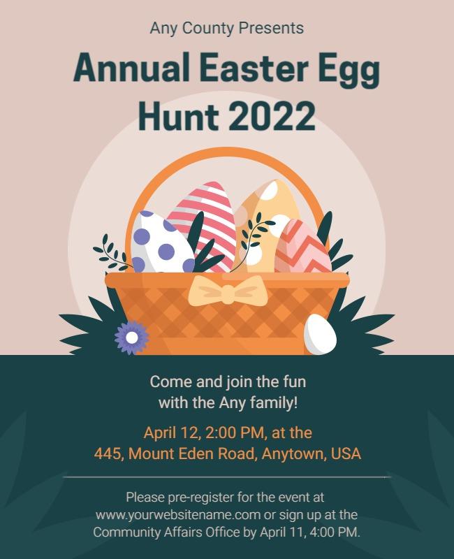 Annual Easter Egg Hunt Celebration Flyer Template