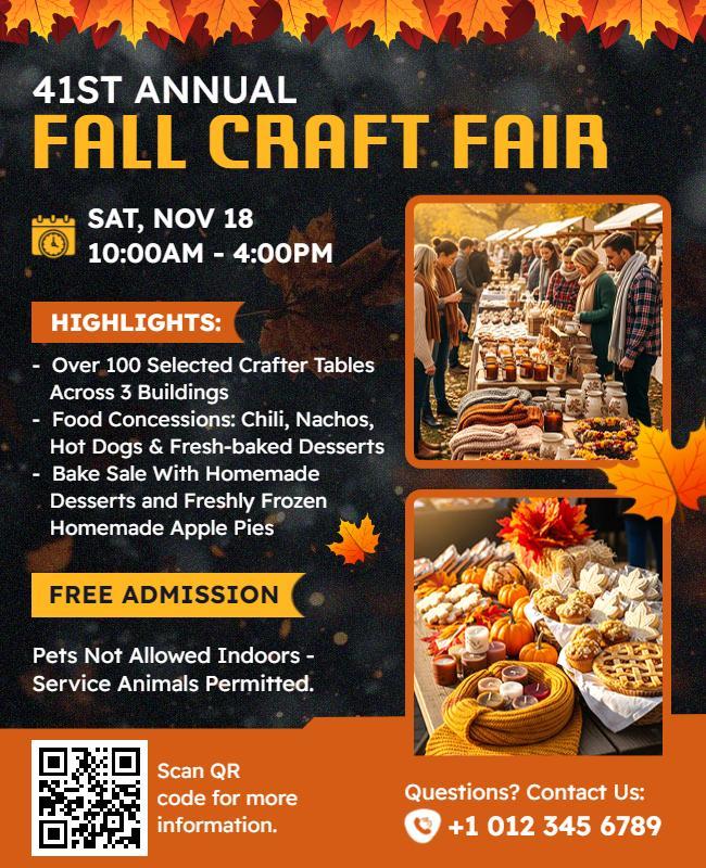 Annual Fall Craft Fair Event Flyer Template