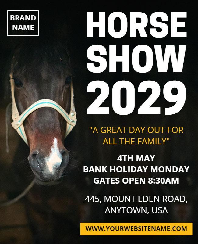 Annual Family Horse Show Event Flyer Template